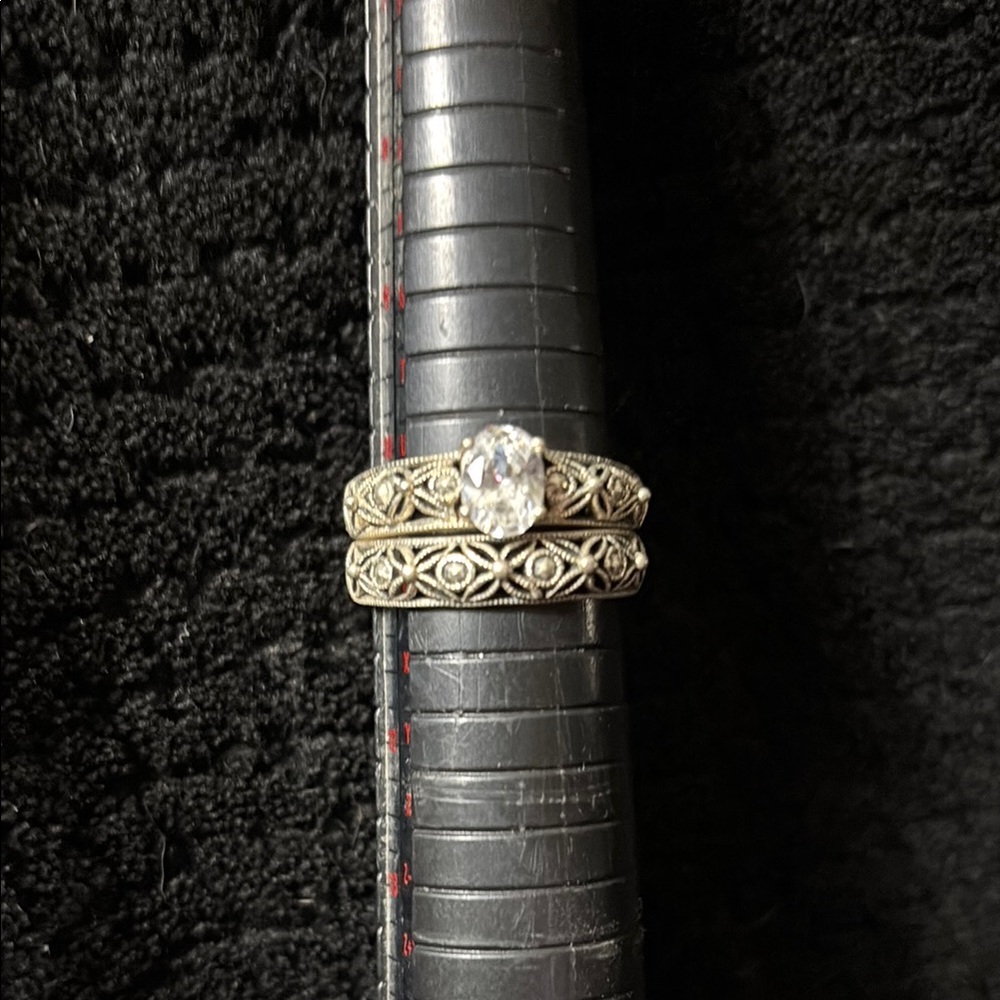 Elegant 925 Sterling Silver Ring Set